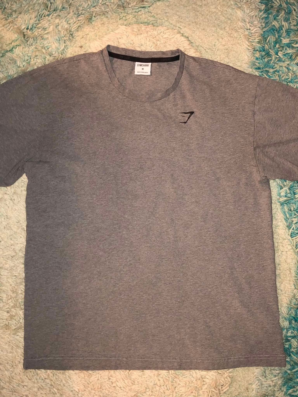 Gymshark Men’s Crew Tee - Heather Grey with Black Logo
